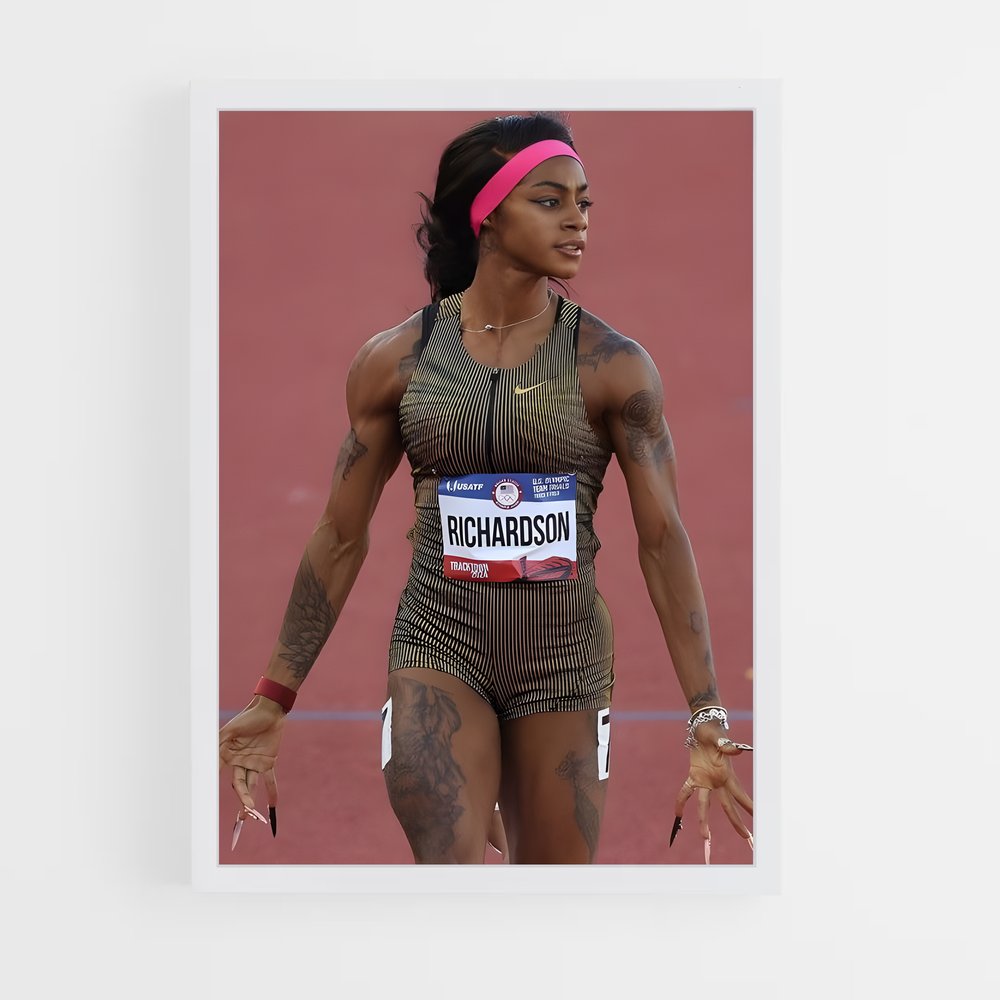 Poster Sha'carri Richardson – affiche Athlétisme (vue 3)